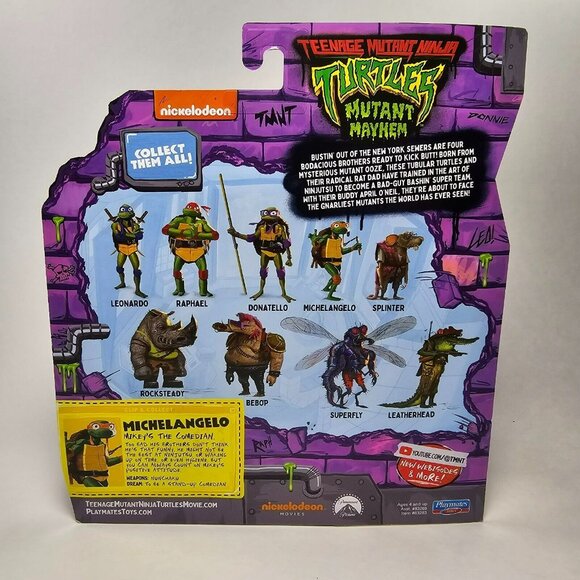 Teenage Mutant Ninja Turtles Mutant Mayhem Michelangelo 4.5" Action Figure - Picture 4 of 6